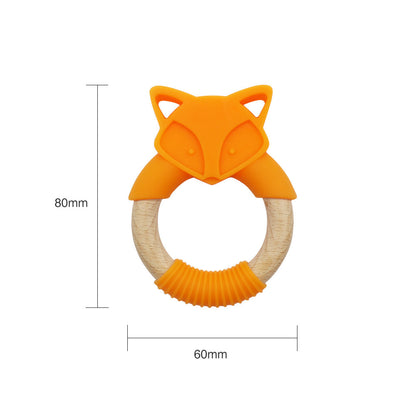 Siliconen & Houten Bijtring – “FoxyChew”